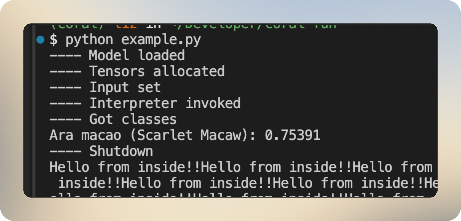 Result of logged data
